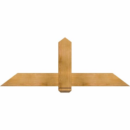 Ekena Millwork Eugene Rough Sawn Timber Gable Bracket, Western Red Cedar, 60"W x 22"H x 4"D x 6"F, 9/12 Pitch GBW060X22X0406EUG00RWR